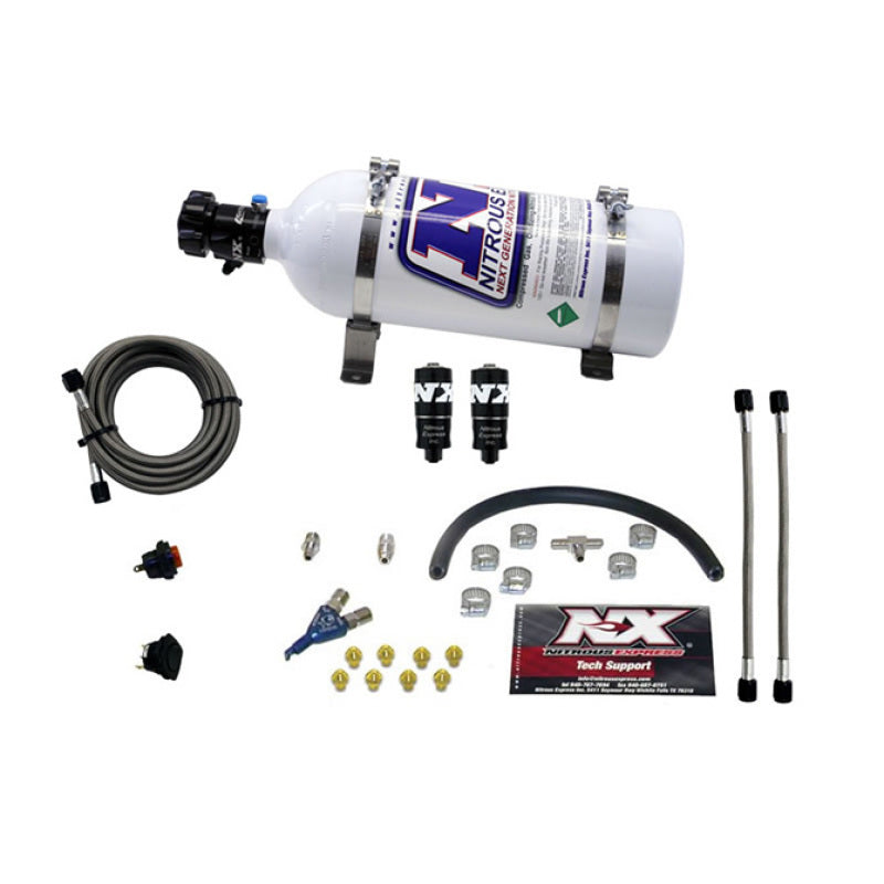 Load image into Gallery viewer, Nitrous Express Hitman EFI Single Nozzle Piranha Nitrous Kit (35-75HP) w/5lb Bottle
