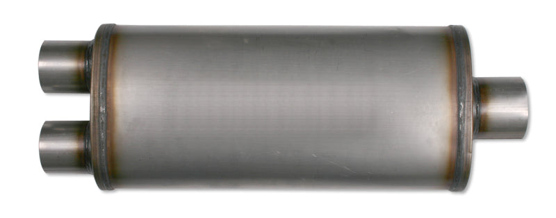 Load image into Gallery viewer, Diamond Eye Muffler 3-1/2in DL IN/SGL OUT 22in BODY 28in OVERALL OVAL
