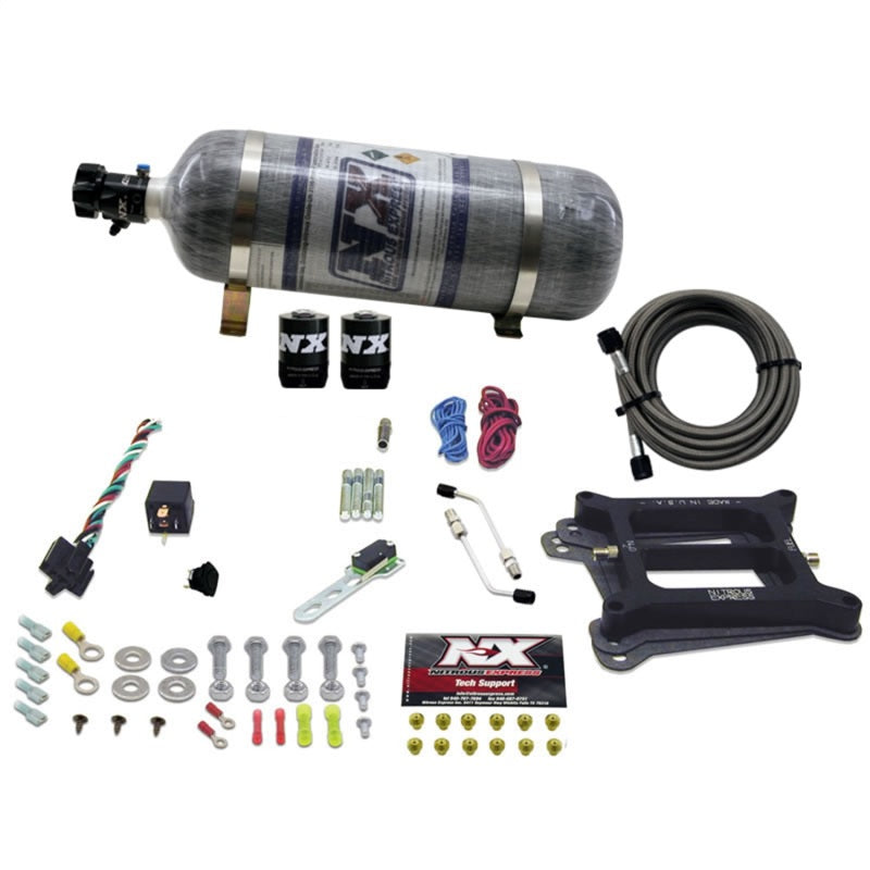 Load image into Gallery viewer, Nitrous Express 4150 4-BBL/Gasoline Nitrous Kit (50-300HP) w/Composite Bottle
