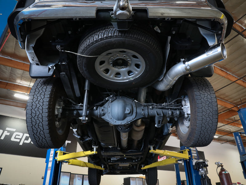 Load image into Gallery viewer, aFe Large Bore-HD 5 IN 409 SS DPF-Back Exhaust System w/Polished Tip 20-23 GM Truck V8-6.6L
