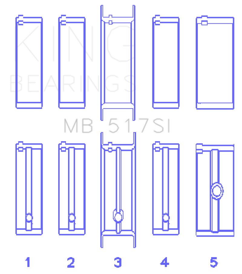 Load image into Gallery viewer, King Engine Bearings Chrysler 360 / 360CI 5.9L V8 (Size .010) Main Bearing Set
