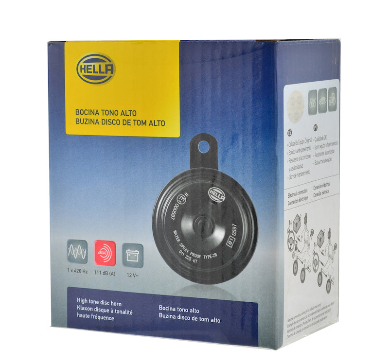 Load image into Gallery viewer, Hella Horn Bx Blk Disc Ht 77Mm 12V Univ
