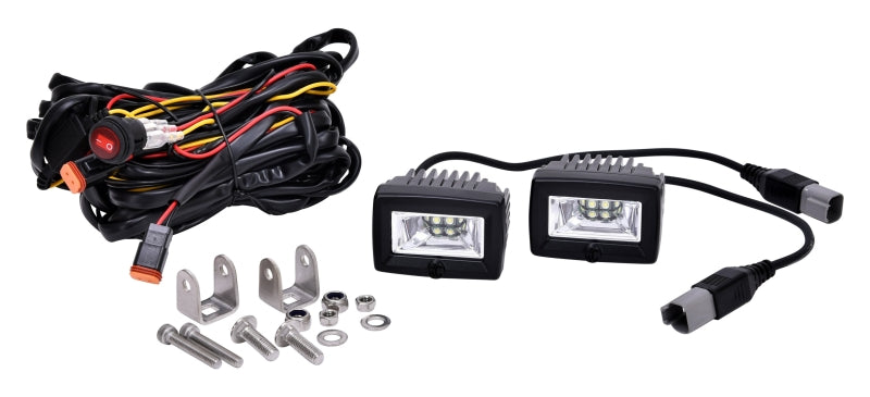 Load image into Gallery viewer, KC HiLiTES C-Series 2in. C2 LED Light 20w Area Flood Beam (Pair Pack System) - Black
