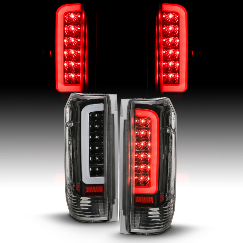 Load image into Gallery viewer, ANZO 1987-1996 Ford F-150 LED Taillights Black Housing Clear Lens (Pair)
