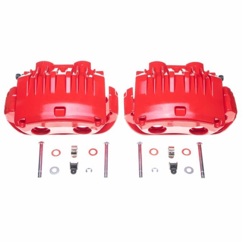 Load image into Gallery viewer, Power Stop 94-98 Ford Mustang Front Red Calipers w/Brackets - Pair
