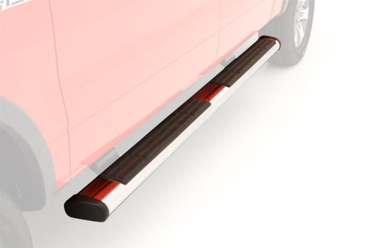 Lund 07-17 Chevy Silverado 1500 Ext. Cab 6in. Oval Straight SS Nerf Bars - Polished