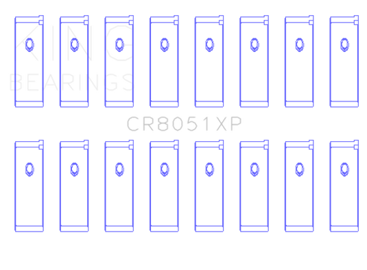 King Engine Bearings Nissan VK56DE/VK56VD/VK45DE (Size +0.25mm) Performance Rod Bearing Set