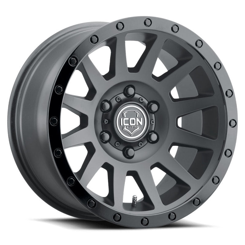 Load image into Gallery viewer, ICON Compression 18x9 5x150 25mm Offset 6in BS 110.1mm Bore Double Black Wheel

