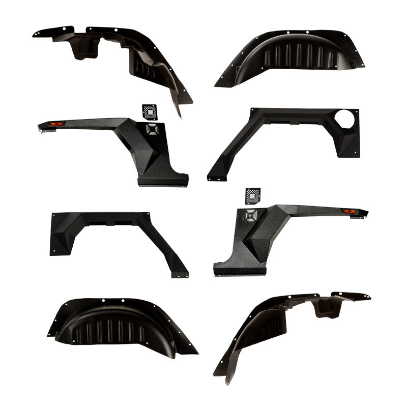 Load image into Gallery viewer, Rugged Ridge XHD Armor Fenders and Liner Kit 07-18 Jeep Wrangler JK 2-Door
