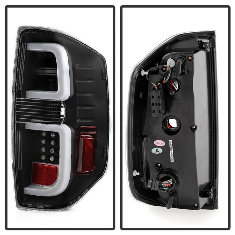 Load image into Gallery viewer, Spyder Toyota Tundra 2014-2016 Light Bar LED Tail Lights All Black ALT-YD-TTU14-LED-BKV2

