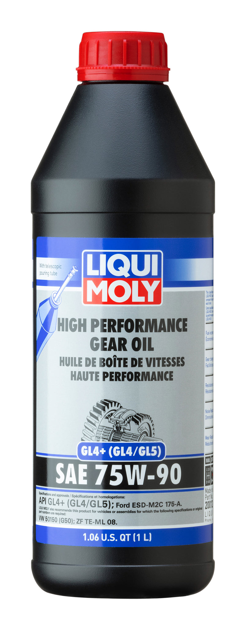 Load image into Gallery viewer, LIQUI MOLY 1L High Performance Gear Oil (GL4+) SAE 75W90
