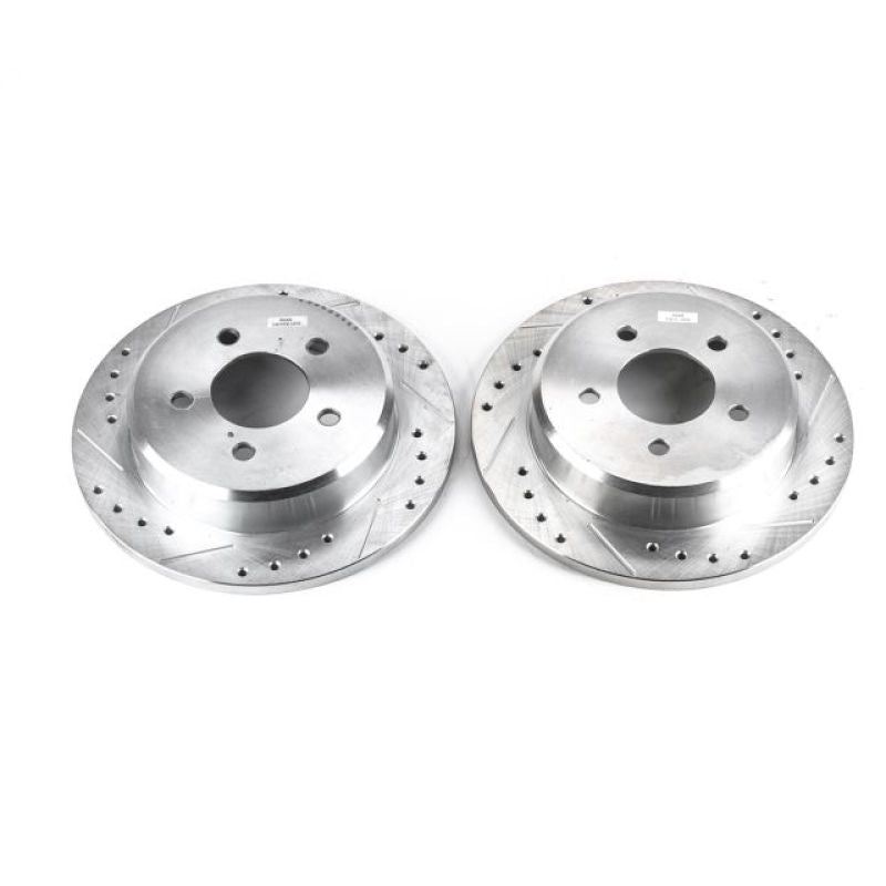 Load image into Gallery viewer, Power Stop 95-01 Ford Explorer Rear Evolution Drilled &amp; Slotted Rotors - Pair
