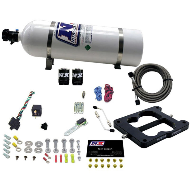 Load image into Gallery viewer, Nitrous Express Q-Jet/Holley Spread Bore Nitrous Kit (50-300HP) w/15lb Bottle
