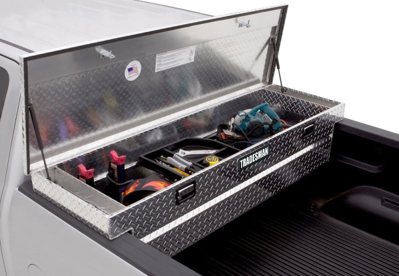 Load image into Gallery viewer, Tradesman Aluminum Single Lid Cross Bed Truck Tool Box (63in.) - Black
