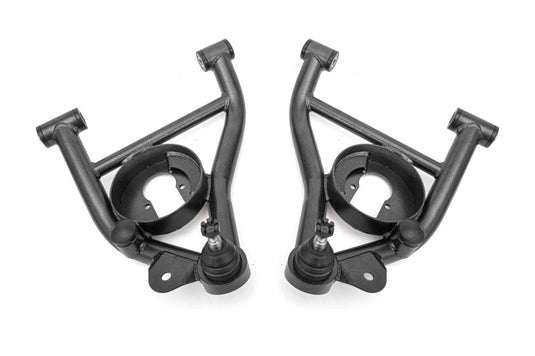 BMR 82-92 F-Body A-arms Lower DOM, Non-adj Delrin Bushings Spring Pocket - Black Hammertone