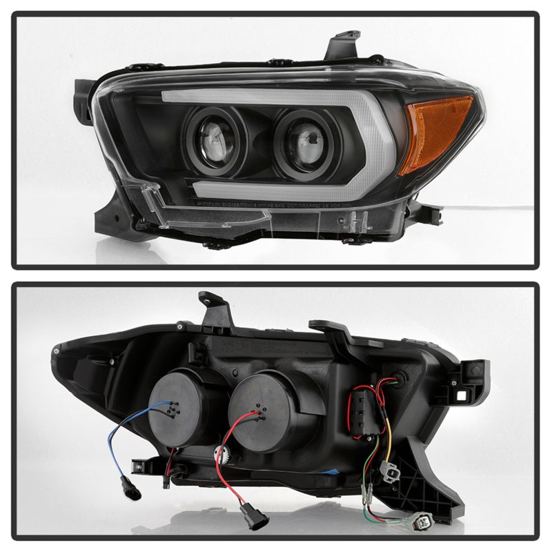 Load image into Gallery viewer, Spyder 16-18 Toyota Tacoma Projector Headlights - Seq LED Turn - Black - PRO-YD-TT16-LB-BK
