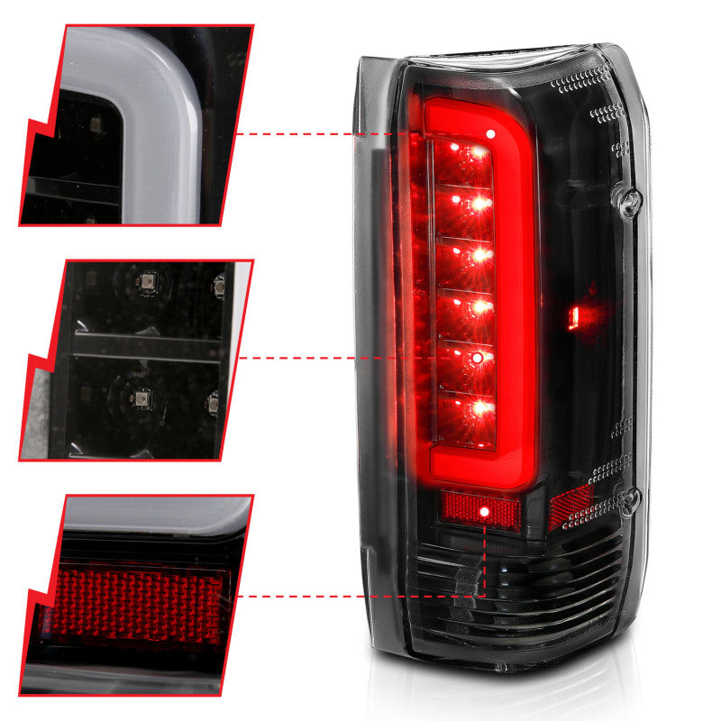 Load image into Gallery viewer, ANZO 1987-1996 Ford F-150 LED Taillights Black Housing Clear Lens (Pair)
