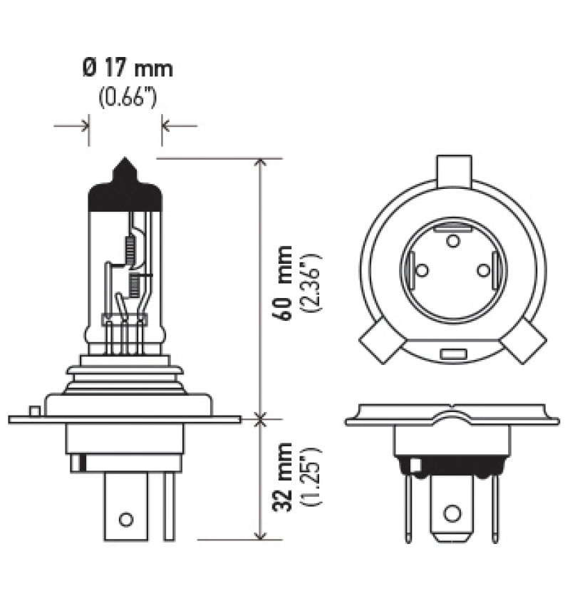 Load image into Gallery viewer, Hella Optilux H4 12V / 60/55W XY Xenon Yellow Bulb
