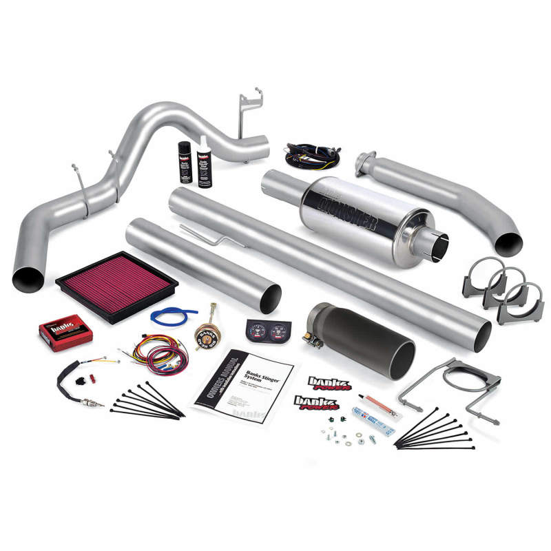 Load image into Gallery viewer, Banks Power 98 Dodge 5.9L Std Cab Stinger System - SS Single Exhaust w/ Black Tip
