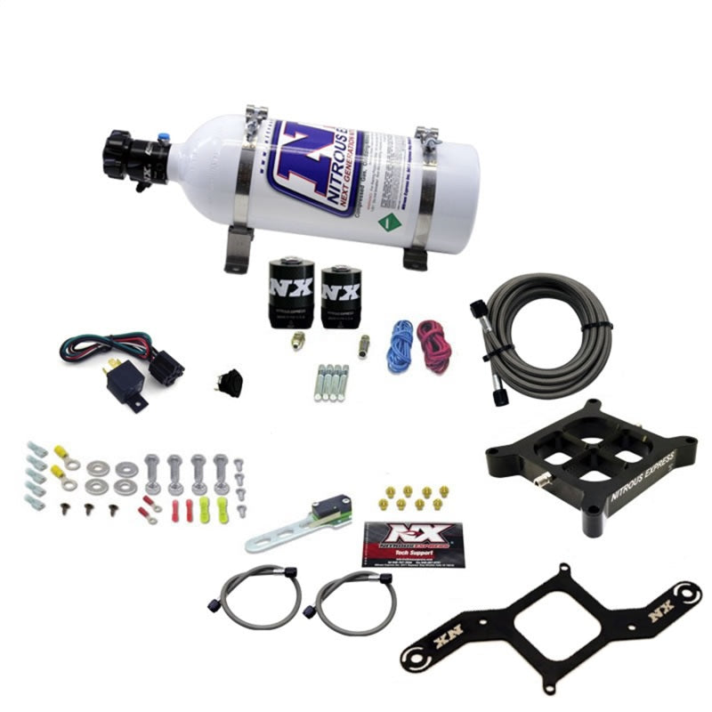 Load image into Gallery viewer, Nitrous Express 4150 Single Entry Crossbar Plate RNC Nitrous Kit (250-750HP) w/5lb Bottle
