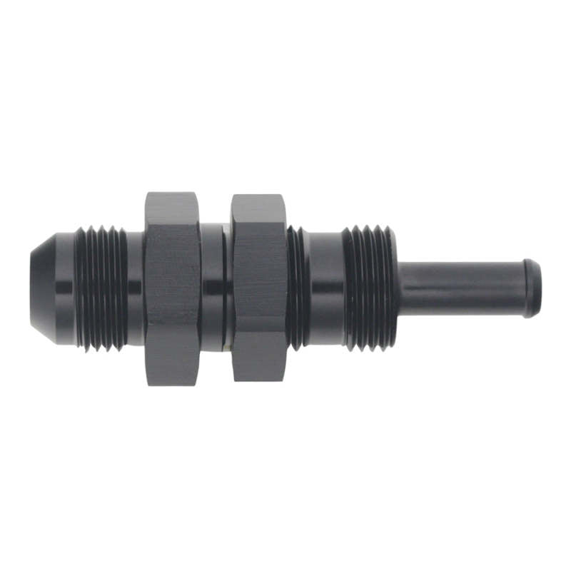 Load image into Gallery viewer, DeatschWerks 8AN Male Flare to Straight 5/16in Single Hose Barb - Anodized Matte Black
