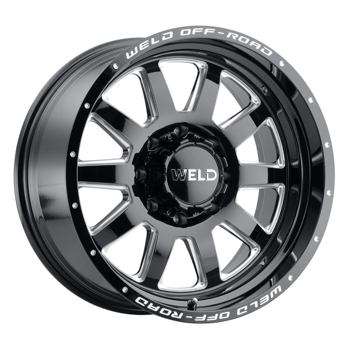 Weld Off-Road W102 20X10 Stealth 8X170 ET-18 BS4.75 Gloss Black MIL 125.1