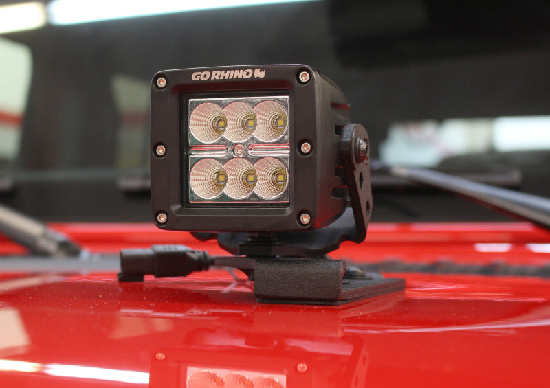 Load image into Gallery viewer, Go Rhino 18-20 Jeep Wrangler JL/JLU/Gladiator JT Light Mount - 3in Cube
