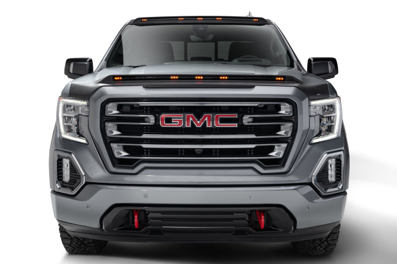 Load image into Gallery viewer, AVS 19-22 GMC Sierra 1500 Aeroskin Low Profile Hood Shield w/ Lights - Black
