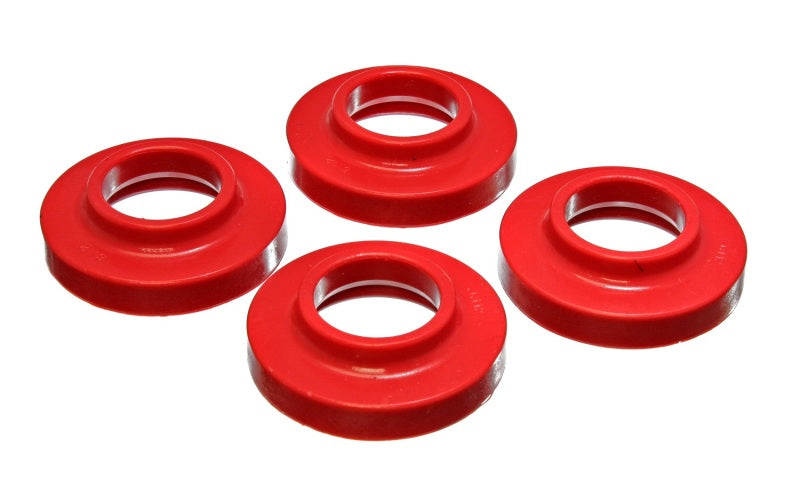 Load image into Gallery viewer, Energy Suspension 97-06 Jeep Wrangler TJ / 84-01 Cherokee Red Front or Rear Coil Lift Isolator Set
