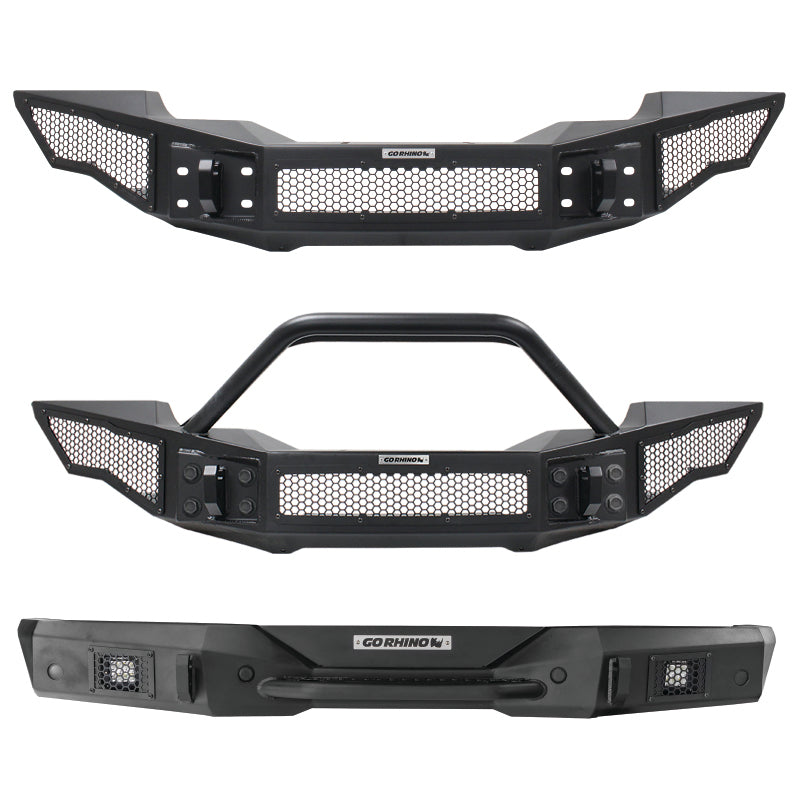 Load image into Gallery viewer, Go Rhino 07-20 Jeep Wrangler JL/JLU/JK/JKU/Gladiator JT Rockline Full Width Bumper w/ Overrider

