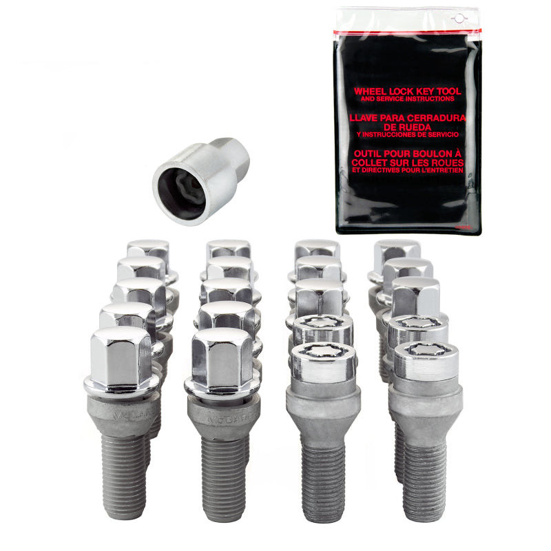 Load image into Gallery viewer, McGard 5 Lug Hex Install Kit w/Locks (Cone Seat Bolt) M12X1.25 / 17mm Hex / 25.6mm Shank L. - Chrome
