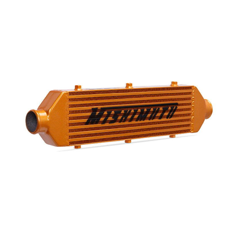 Load image into Gallery viewer, Mishimoto Universal Gold Z Line Intercooler  Overall Size: 28x8x3 Core Size: 21x6x2.5 Inlet / Outlet
