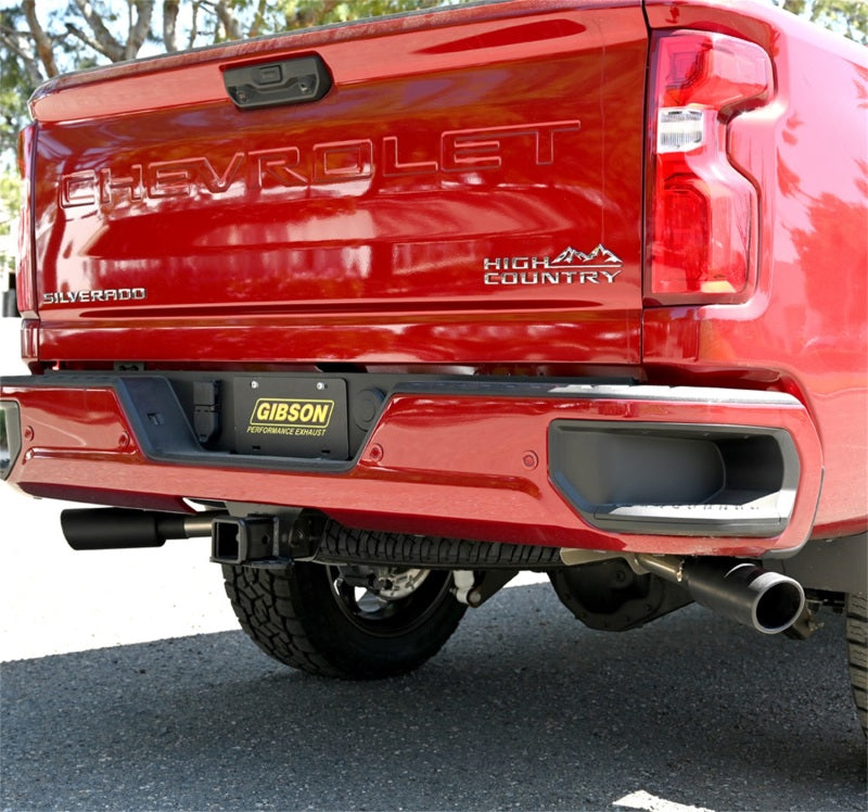 Load image into Gallery viewer, Gibson 20-21 Chevy Silverado 2500HD 6.6L 2.5in Cat-Back Dual Extreme Exhaust - Black Elite
