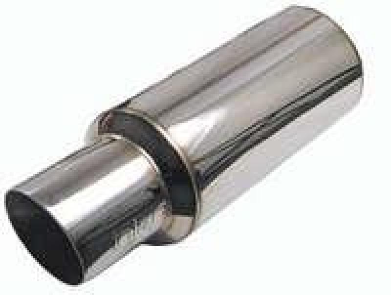 Load image into Gallery viewer, Injen 2 3/8 Universal Muffler w/Titanium burnt rolled Tip and stainless steel resonated inner wall
