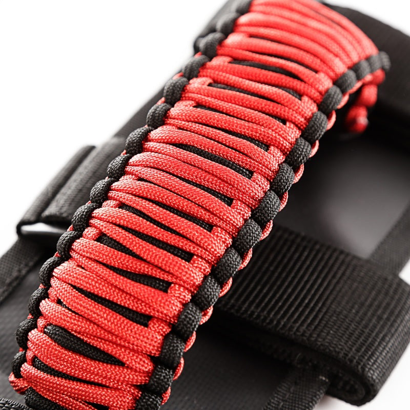 Load image into Gallery viewer, Rugged Ridge Paracord Grab Handles Red/Black Pair
