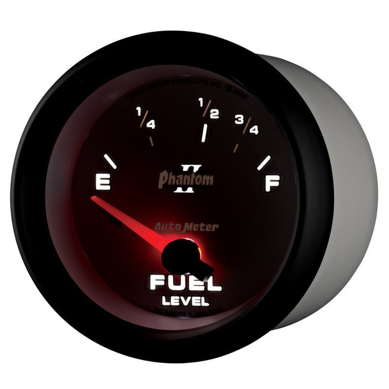 Load image into Gallery viewer, Autometer Phantom II 2-5/8in / 73 Ohms Empty - 10 Ohms Full Electrical Fuel Level Gauge
