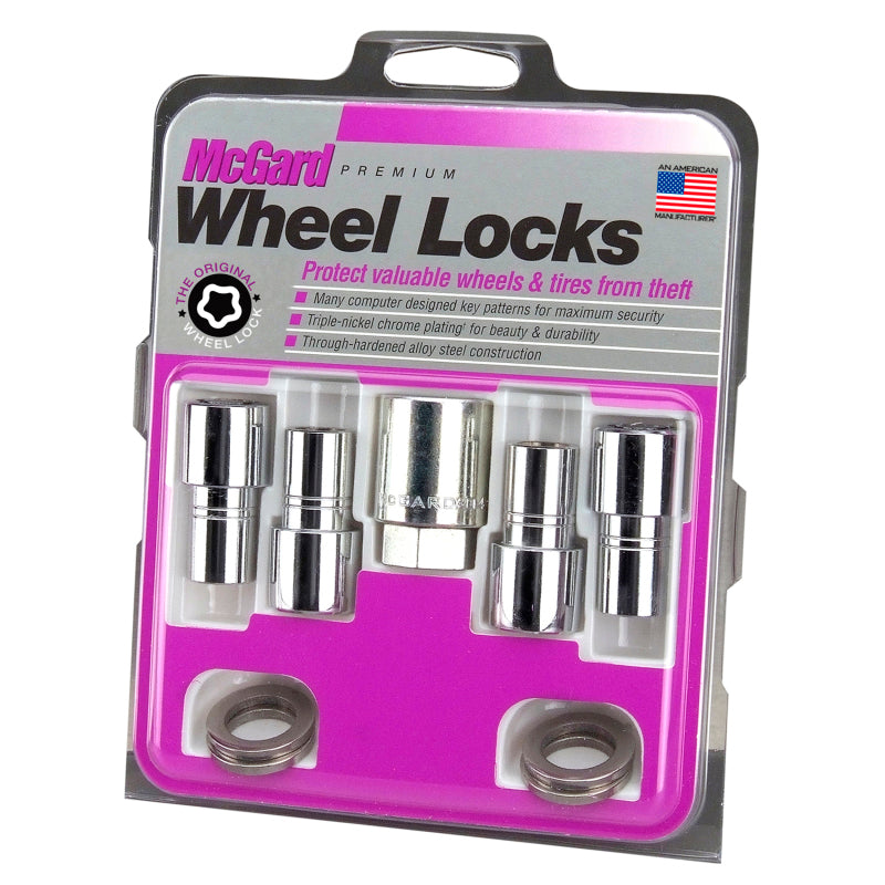 Load image into Gallery viewer, McGard Wheel Lock Nut Set - 4pk. (Long Shank Seat) M12X1.5 / 13/16 Hex / 1.75in. Length - Chrome
