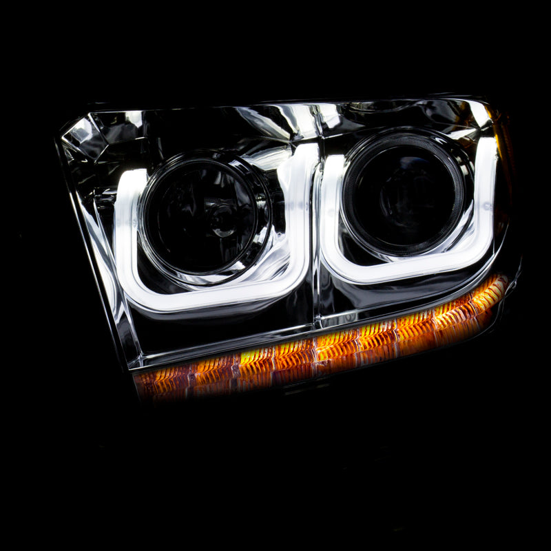 Load image into Gallery viewer, ANZO 2014-2016 Toyota Tundra Projector Headlights w/ U-Bar Chrome
