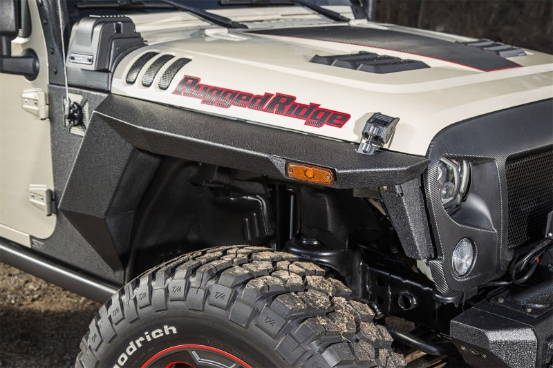 Load image into Gallery viewer, Rugged Ridge XHD Armor Fenders and Liner Kit 07-18 Jeep Wrangler JK 2-Door
