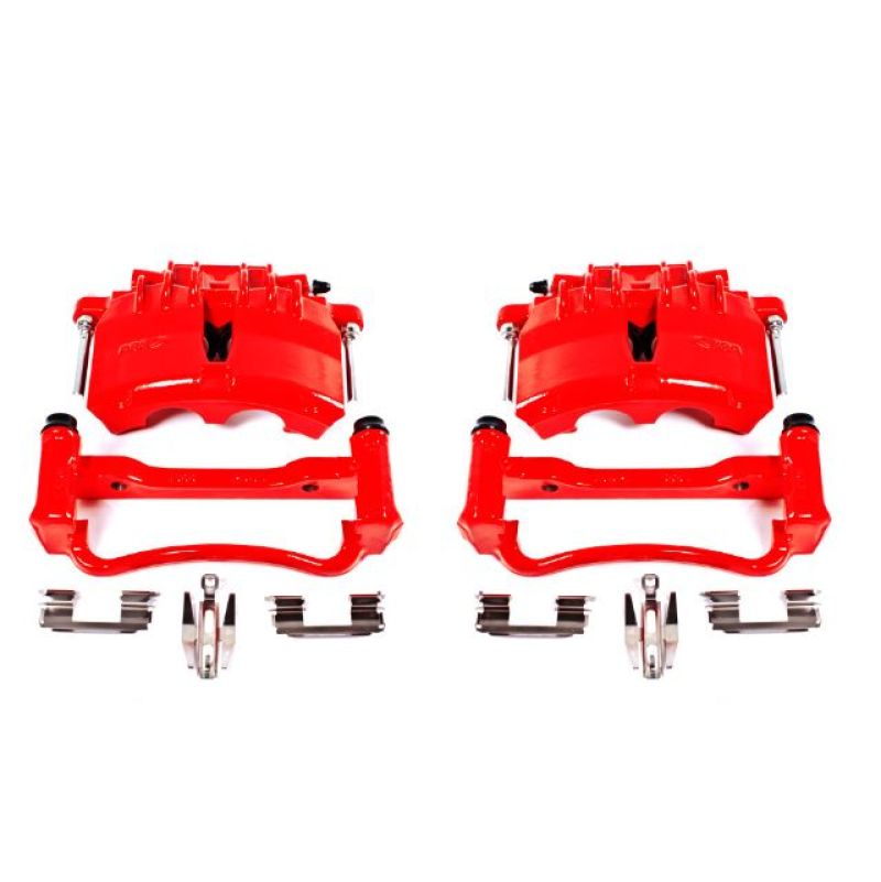 Load image into Gallery viewer, Power Stop 03-04 Ford Mustang Front Red Calipers w/Brackets - Pair
