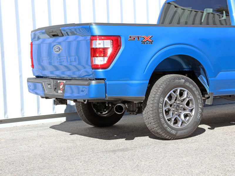 Load image into Gallery viewer, aFe Apollo GT 3in 409 SS Cat-Back Exhaust 2021 Ford F-150 V6 2.7L/3.5L (tt)/V8 5.0L w/ Black Tips
