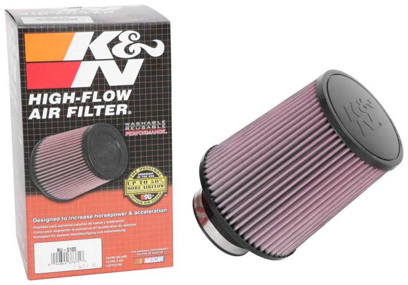 Load image into Gallery viewer, K&amp;N Universal Clamp-On Air Filter 3-1/8in FLG / 6in B / 5in T / 7in H
