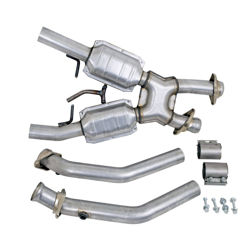 Load image into Gallery viewer, BBK 86-93 Mustang 5.0 High Flow X Pipe With Catalytic Converters - 2-1/2
