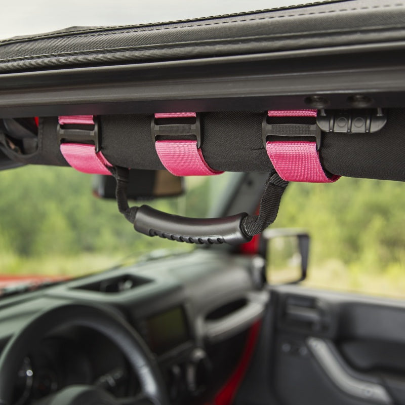 Load image into Gallery viewer, Rugged Ridge Ultimate Grab Handles Pink 55-20 CJ/Jeep Wrangler /JT
