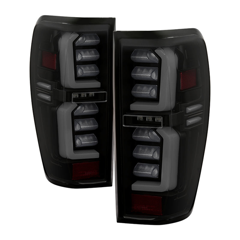 Load image into Gallery viewer, Spyder GMC Sierra 19-20 Incandescent Bulb Model Only LED Tail Lights-Black Smoke ALT-YD-GS19-LED-BSM
