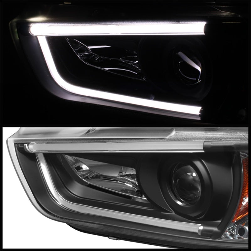 Load image into Gallery viewer, Spyder Dodge Charger 11-14 Projector Headlights Halogen - Light Tube DRL Blk PRO-YD-DCH11-LTDRL-BK
