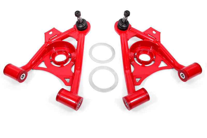 Load image into Gallery viewer, BMR 79-93 Mustang Fox Lower Control A-Arm Front w/ Spring Pocket/Tall Ball Joint - Red
