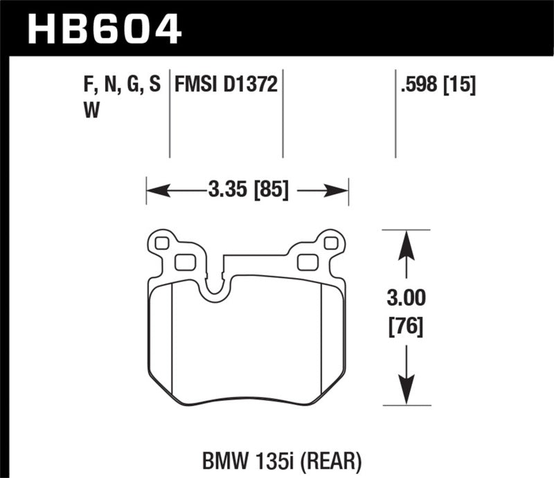 Load image into Gallery viewer, Hawk 08-13 BMW 135i 3.0L Base Rear ER-1 Brake Pads
