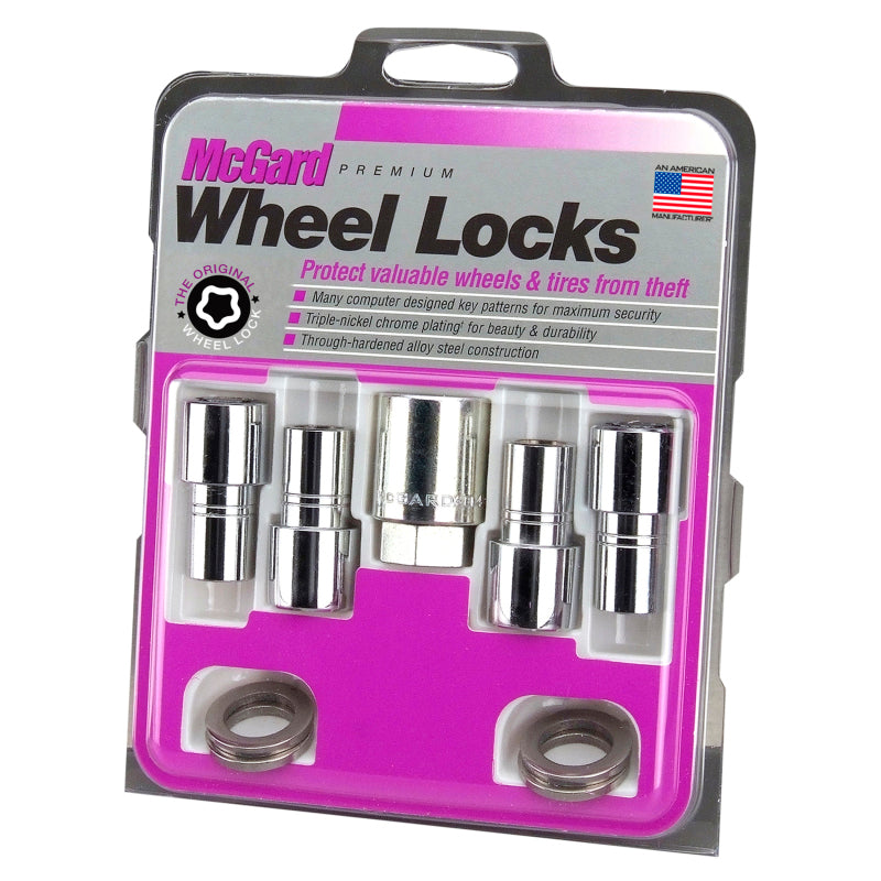 Load image into Gallery viewer, McGard Wheel Lock Nut Set - 4pk. (Long Shank Seat) 7/16-20 / 13/16 Hex / 1.75in. Length - Chrome
