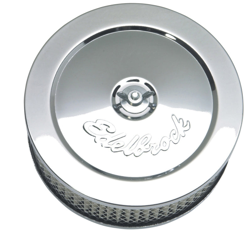 Load image into Gallery viewer, Edelbrock Air Cleaner Pro-Flo Series Round Steel Top Paper Element 6In Dia X 3 625In Chrome
